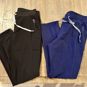 Figs Womens S Yola Skinny Scrub Pants Straight Leg Ankle Zip Camo Pocket X 2